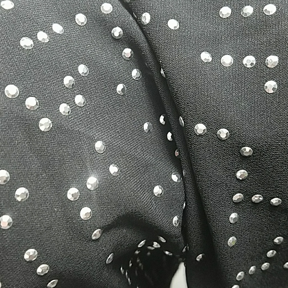 GAP Studded Black Mini Skirt side zip size 2 - Picture 6 of 7